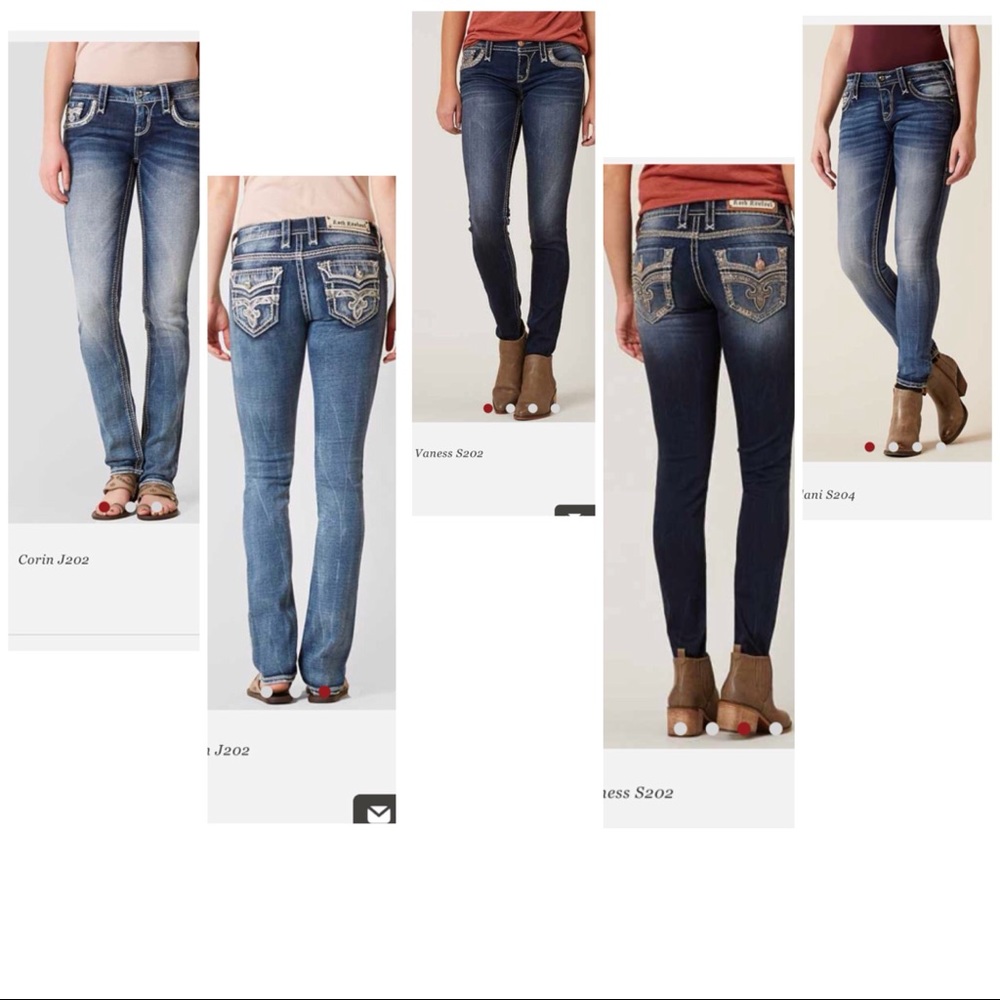 Additional pics of the ROCK REVIVAL JEANS